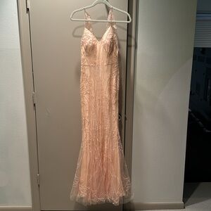 Zac Posen-long dress - tulle. Shawl included(slight mark on shawl ion back)